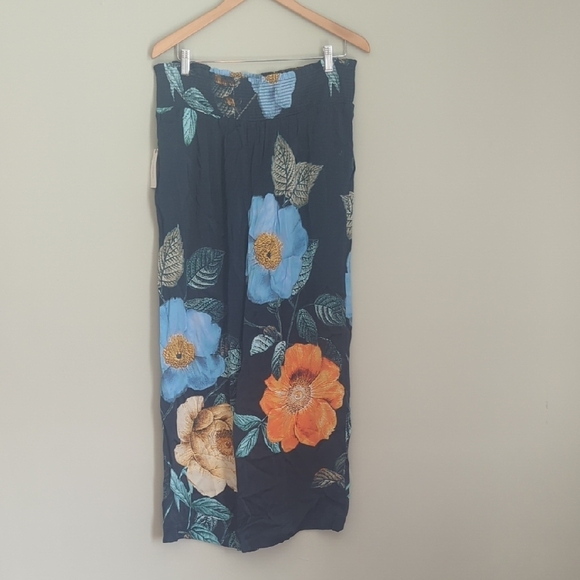 NWT Maeve by Anthropologie Floral Navy Maxi Skirt, US L - Picture 2 of 5